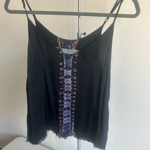 RAQUEL ALLEGRA V-Neck Sleeveless Crop Top Size: 2